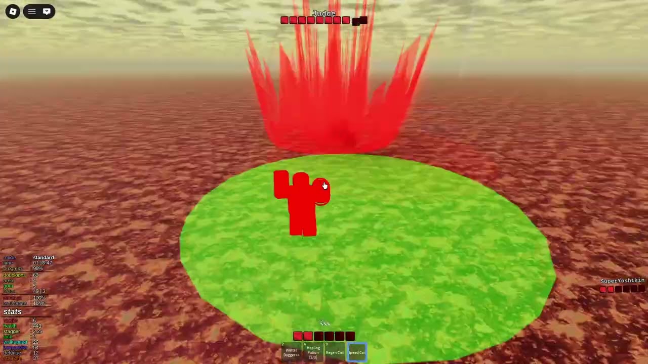 my first experience fighting a boss - Roomrunner