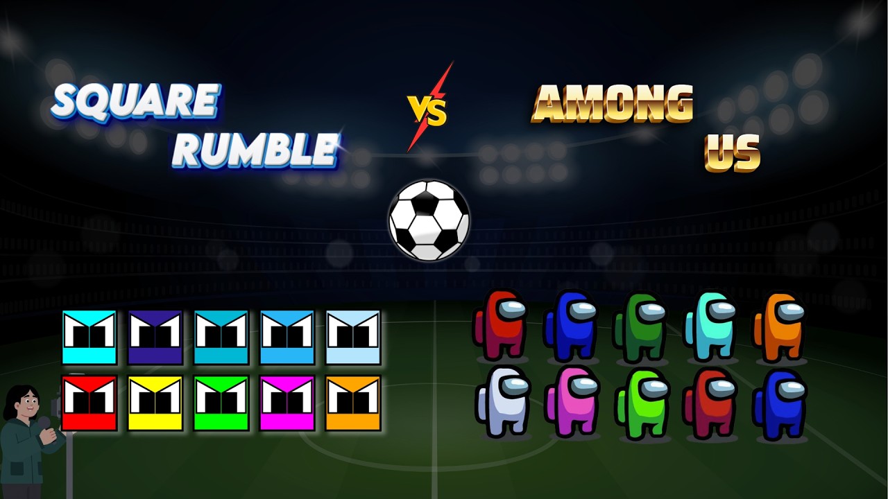 Triangle Square Rumble Square Football - Square Rumble vs Among Us! - YouTube