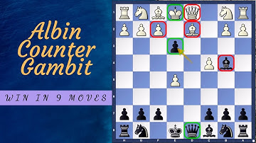 Albin Counter Gambit - Win in 9 moves - Lasker Trap - Chess Opening Traps