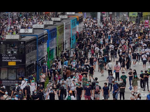 Thousands protest Beijing security laws on Hong Kong