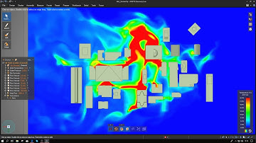 Pollutant dispersion in an urban area using ANSYS Discovery Live