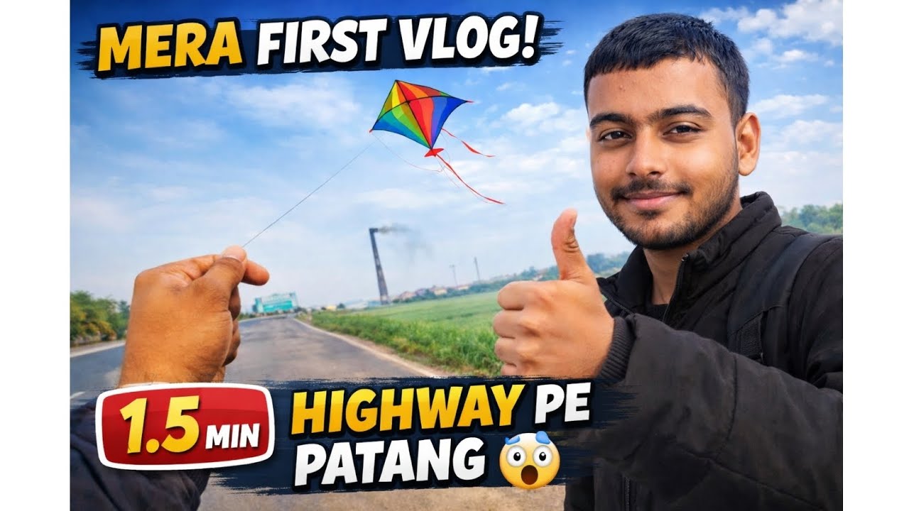 🔥 My First Vlog 🚀 | Highway Pe Patang 😲 | Unexpected Moment | Real Life Short Vlog. 