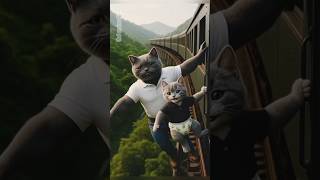 father cat save to kitten #cute #funny #cats #shorts