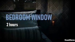 Bedroom Thunderstorm on Glass Window Ambiance - 2 Hours Rain Sounds for Sleep, Study & Relax