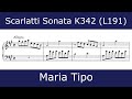 Domenico scarlatti  sonata in a major k342 maria tipo