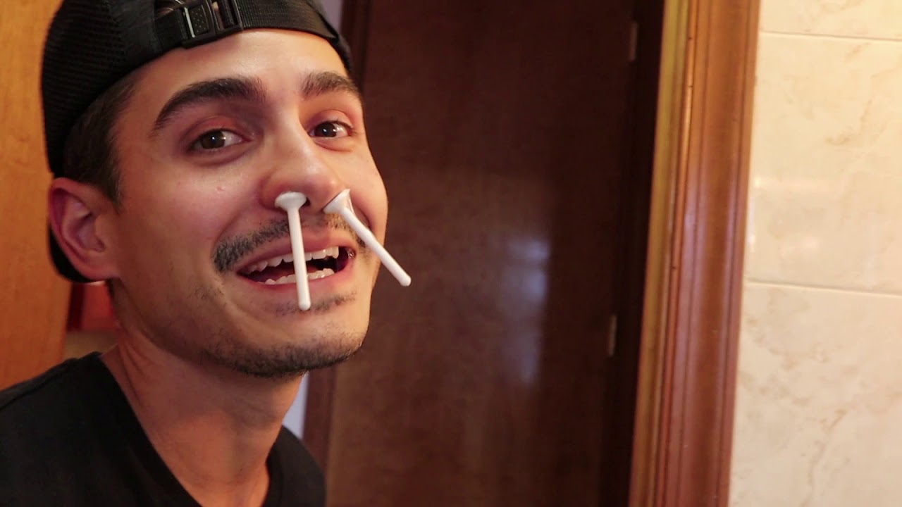 Waxing my Boyfriend's Nose Hair.... He didn't LIKE it!!!! So FUNNY, I