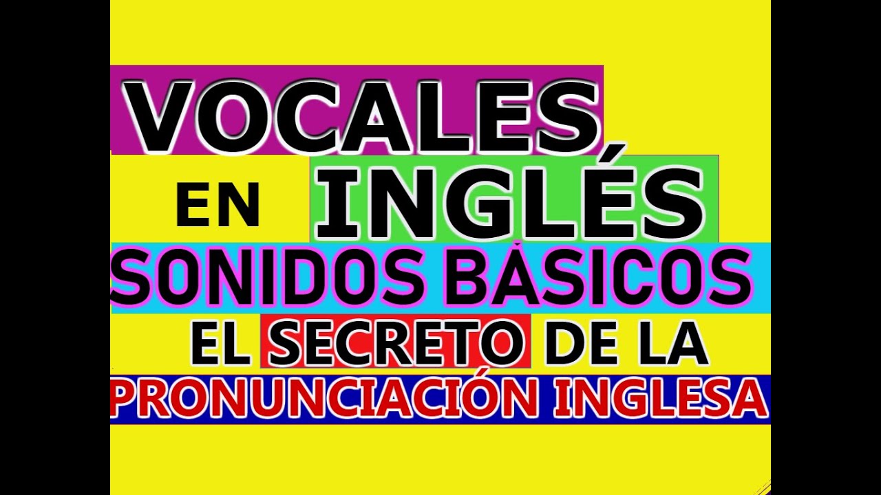 Pronunciacion De Las Vocales En Ingles Youtube