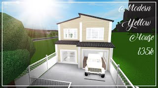 Modern Yellow House 135k - Bloxburg Speedbuild