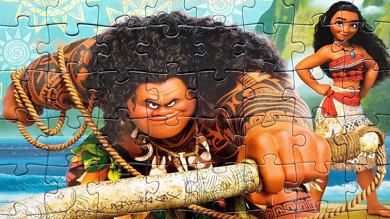 Disney Moana PUZZLE Games for kids Rompecabezas de Vaiana y Maui EDUCA Jigsaw Puzzles