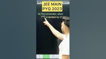 Q) The remainder, when  7^103 is divided by 17  #complexnumbers #jee2026 #  class 11 #maths #jeemain