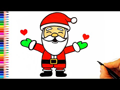 Noel Baba Çizimi - Yeni Yıl Çizimleri - Noel Baba Nasıl Çizilir? - How To Draw a Santa Claus Easy