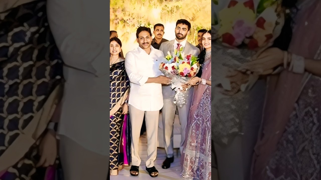 AP CM ys Jagan Mohan ❤️ Reddy couple's at ys Sharmila reddy son's engagement 