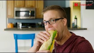 Preparing himself for the ultimate challenge. [Advertiser Content by Hotels.com]