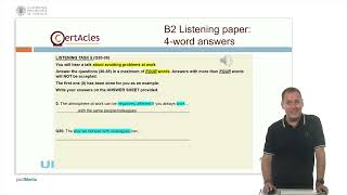 B2 listening - 4. Four word answer | 20/20 | UPV
