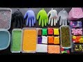 Slime Smoothie - Mixing Old slime and More Stuff and POM POM'S