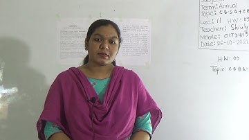 Class: Four, Subject: BGS (Lecture- 11) Topic: C.B.S.Q+C.B.B.Q