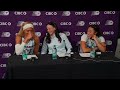 Isabelle Harrison, Sandy Brondello and Kiki Rice | Toronto Tempo Press Conference