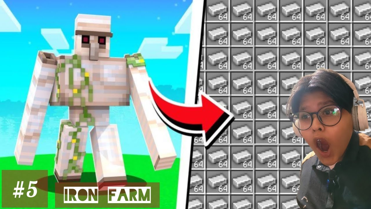 I build irone farm in my mincraft Survival mincraft Survival series ...