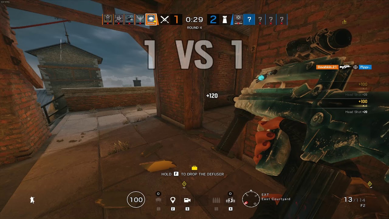 Tom Clancy's Rainbow Six Siege | 1 v 5 ranked clutch - YouTube