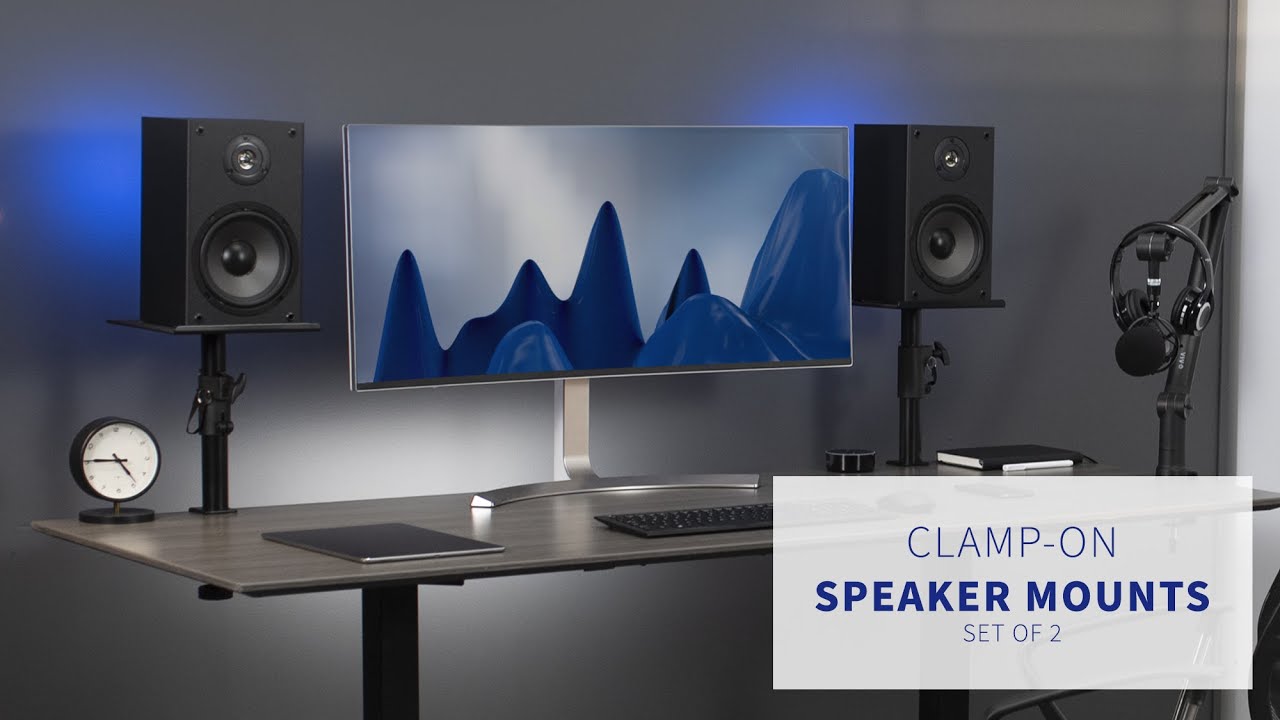 MOUNTSP01CB Clampon Speaker Stand 2 Pack by VIVO YouTube