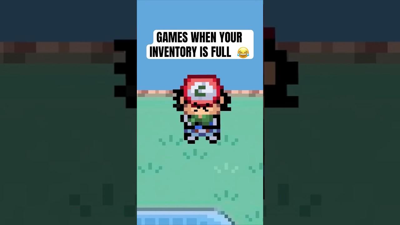 Games when your inventory is full 😂 #pokemon #shorts