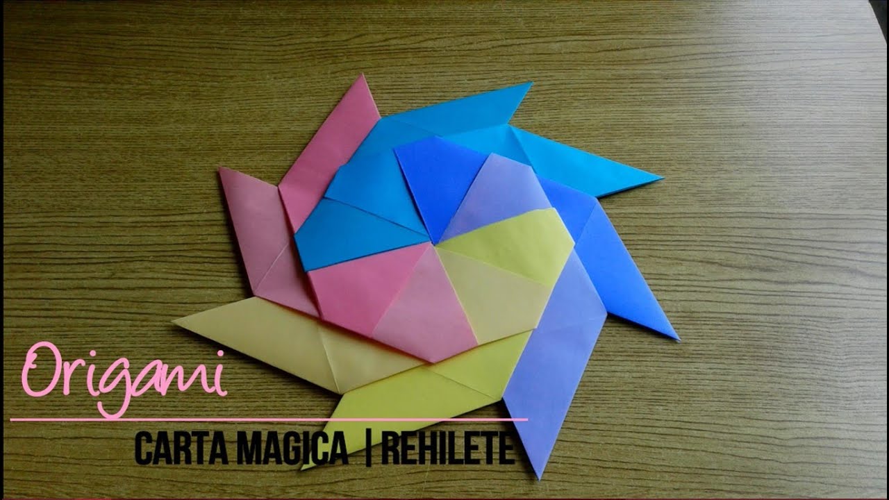 DIY - Origami * Carta magica  Rehilete - YouTube