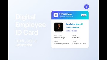Digital Employee ID Card | Modern HTML, CSS & JavaScript Project