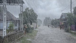 Download Lagu the biggest rainstorm in history in the village, strong winds and lightning every day in the village MP3