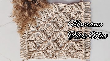Macrame Table Mat | Macrame placemat | How to make macrame placemat | Macrame tablecloth tutorial