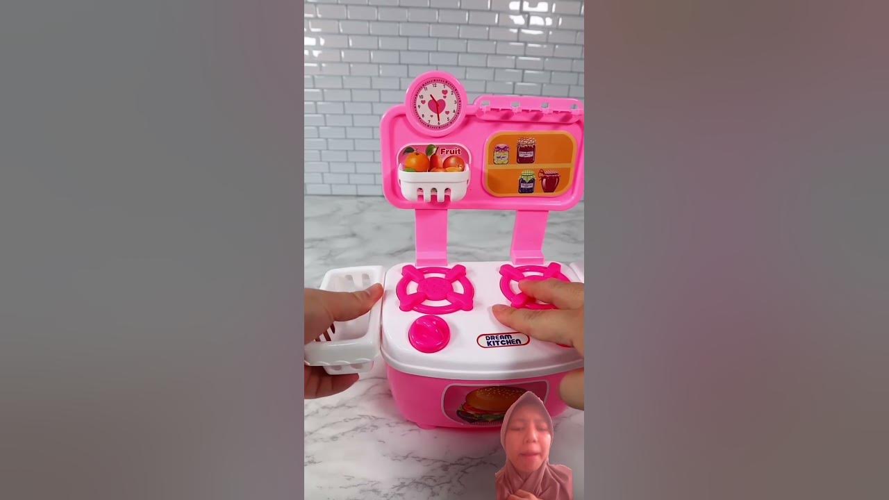 mainan masak masakan #kitchenwareset #satisfying #pinkkitchenset #toys #cookwareset #candy