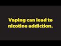 Consider the consequences of vaping: asking why is important (video 1)