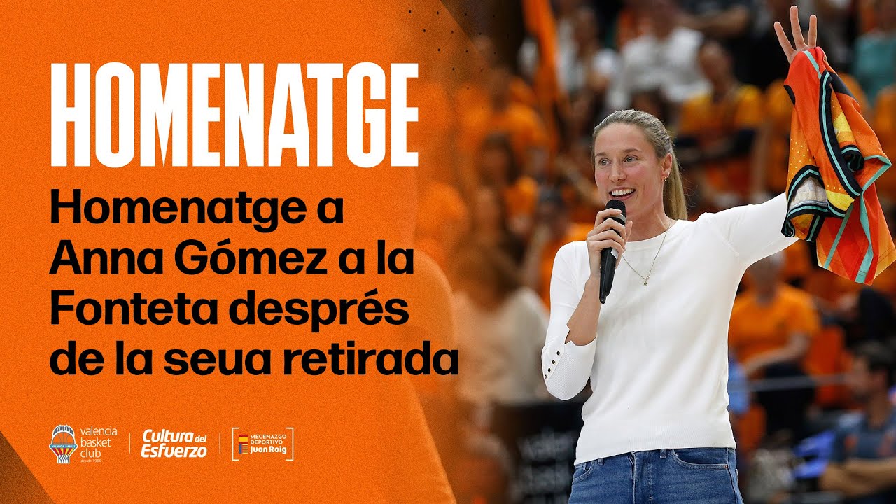 Homenaje a Anna Gómez en la Fonteta tras su retirada 🧡
