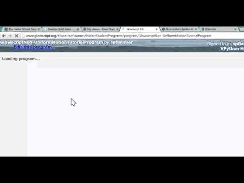 NonUniform Motion Glowscript Student Project