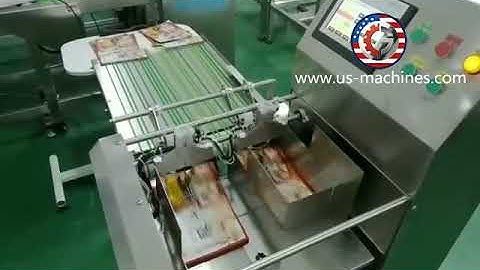 Double heads empty bag pouch sachet paging feeding machine automatic paging machine