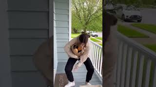 Watch how she drops her key and drops her groceries #behindthescenes #viralvideo #failcompilation