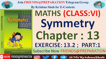 Exercise 13.2 Symmetry | Part 1 | Exercise 13.2 Class 6 Maths | Chapter 13 Symmetry Class 6