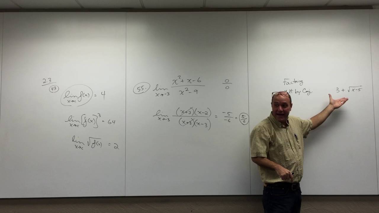 Calculus 1  Ch 2.3, 2.4, 2.5 Limits, Continuity part 1