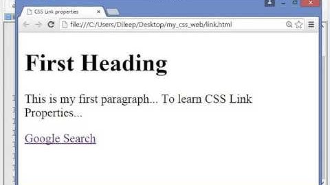 CSS tutorial for beginners - CSS Link properties video lecture-11