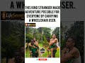 Kind Stranger Carries a Wheelchair User So Everyone Can Enjoy the Adventure! 🚫🔥🔥 #shorts #reaction