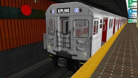 OpenBVE - TTC Line 2 V2.0 (Rain Version) T1 Train - Kennedy to Kipling