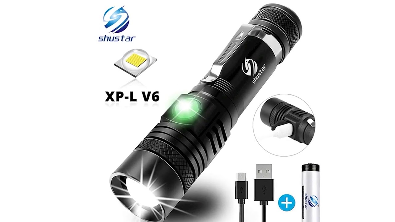 Ультраяркий светодиодный фонарик со светодиодной лампой XP-L V6 светодиодный водонепроницаемый