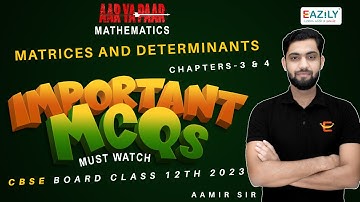 Matrices And Determinants | Most Expected MCQs One Shot | Class 12th | Jee Mains & Advanced