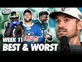 Cam Skattebo's Wrestling Appearance, Rams Uniforms &amp; Jordan Davis | NFK WK11 Moments