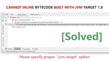 [Solved] Cannot inline bytecode built with JVM target 1.8