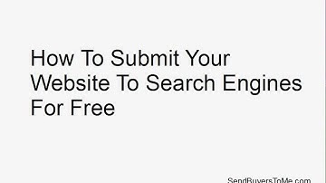 Search Engine Submission Free