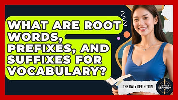 What Are Root Words, Prefixes, And Suffixes For Vocabulary? - The Daily Definition