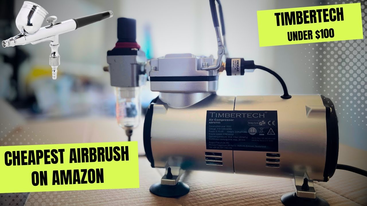 Unboxing cheapest AIRBRUSH on , Timberteck Setup