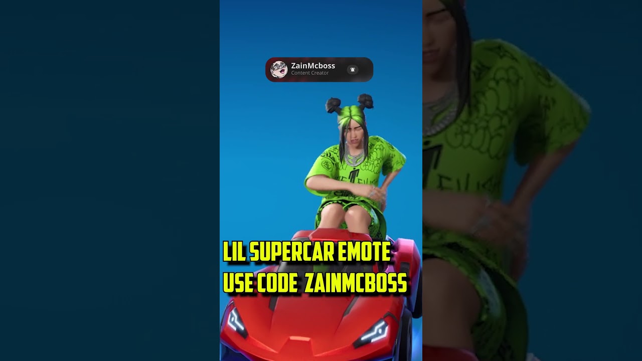 LIL SUPERCAR  EMOTE  FORTNITE | #fortnite   #fortnitebattlepass  #epicpartner