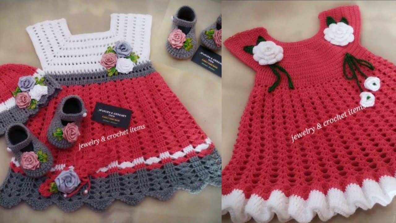 Stylish Crochet Baby Girls Frocks Design - YouTube