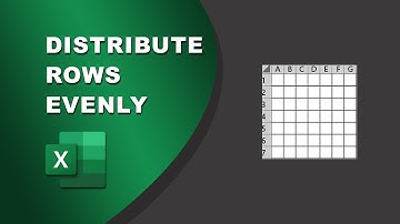 How to distribute rows evenly in Excel
